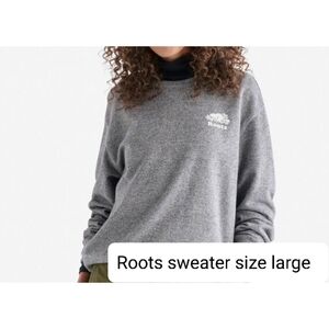 Roots Heather Gray Men's Crewneck Sweater